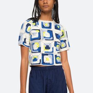 SEA Hayden Crochet Sweater